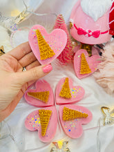 Load image into Gallery viewer, Spun Sugar Flurries 'Heart Slab'